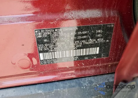 2019 Toyota Rav4 Le из США, поврежденный, VIN JTMH1RFV1KD007252